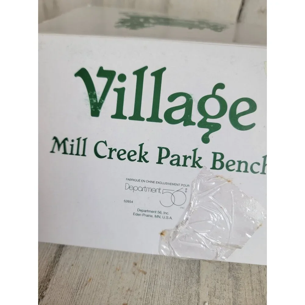 Dept 56 52654 AS‎ IS Mill Creek Park Bench village accessory xmas